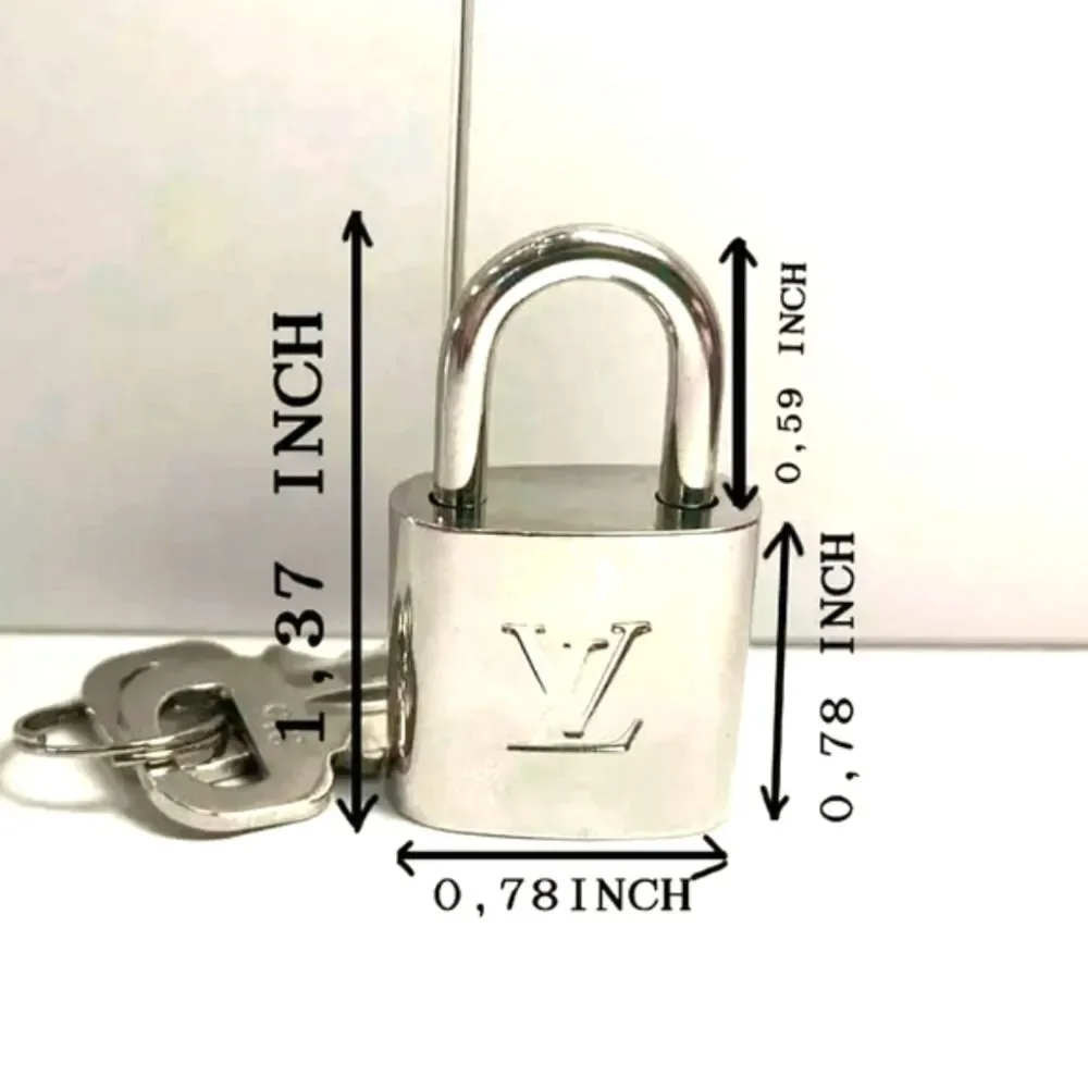 Authentic Vintage Louis Vuitton #318 Gold Padlock Lock & 2 keys LV - Picture 6 of 7